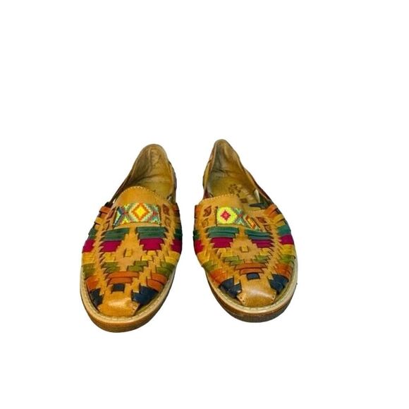 Calzado Ortega Lissandra Womens Sandals Huraches Rainbow Leather Made Mexico 7.5 - Picture 5 of 8
